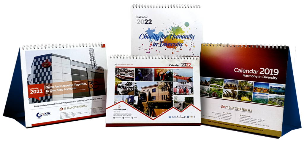Desain kalender meja